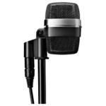 Микрофон с большой диафрагмой для бас-барабана динамический кардиоидный, разъём XLR, частотный диапазон 17-17000Гц, чувствительность1,2мВ/Па, импеданс 200Ом, рекомендованная нагрузка 1000Ом, цвет матовый чёрный Инструментальный микрофон AKG D12VR