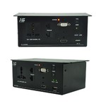 Силовая розетка, LAN x2, VGA, TRS 3.5, HDMI, USB, HDBaseT 100 м Коммутационный люк JS Technology JS-U100HD